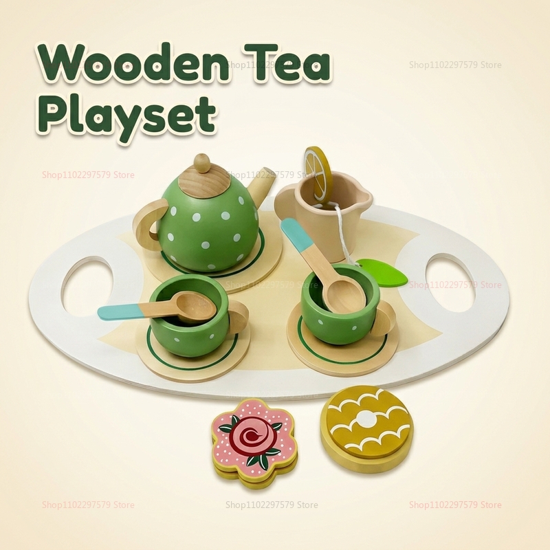 Party Games You Can Play - Houten theeservies voor kinderen, keukenaccessoires voor
