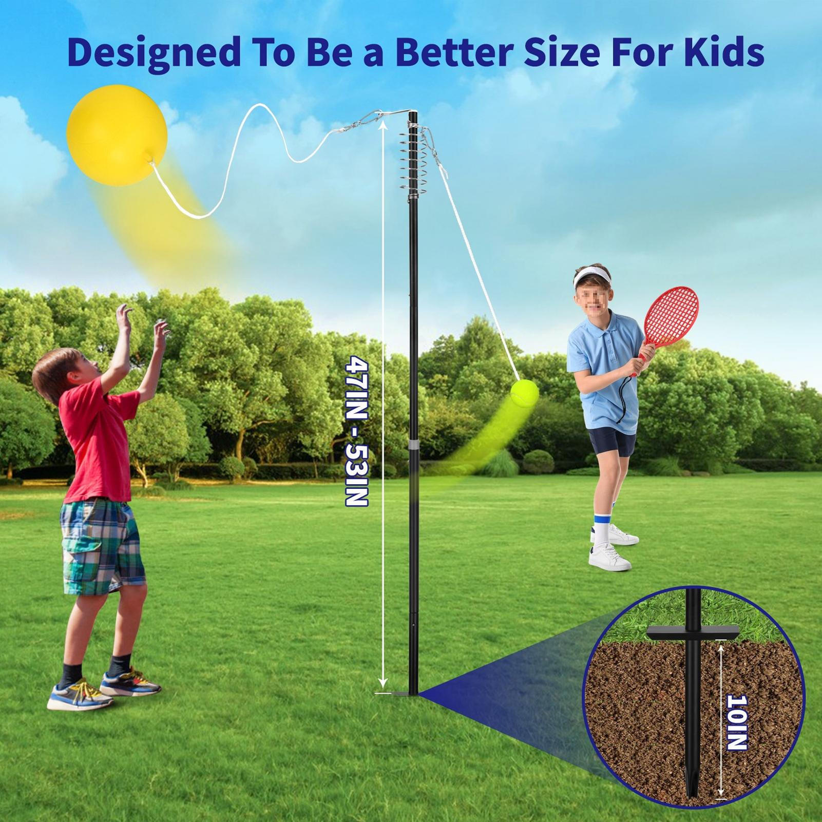 Badminton Set Garden - Tennistrainingshulpmiddel Bal en touw Tetherball Tennisset
