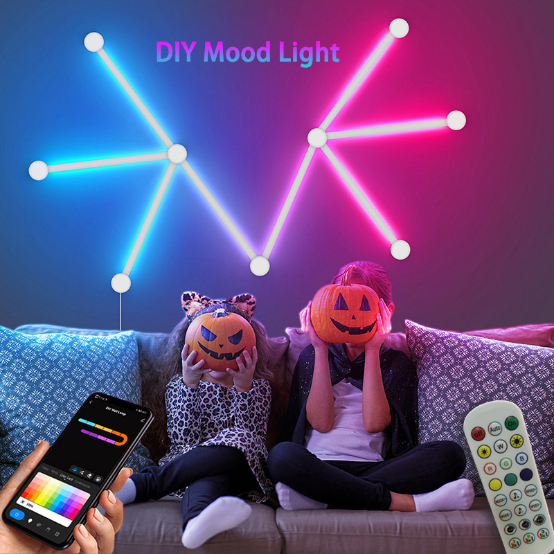 Party Games Switch - Slimme RGB-wandlamp, Bluetooth APP-verbinding LED-lichtbalk voor