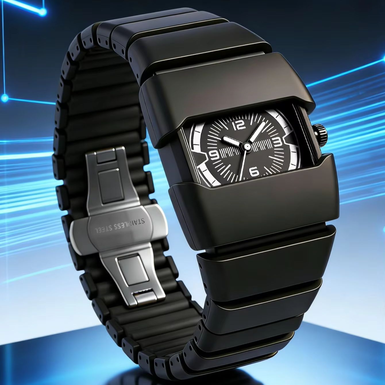Party Games Switch - TOMI Fashion Heren Digitale Horloge Casual