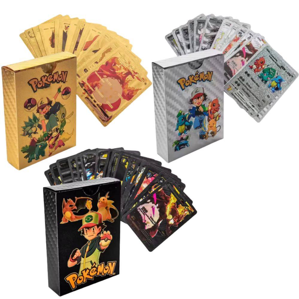 Party Games Board Game - Nieuwe 55PCS Pokémon-kaarten Vmax GX Gold