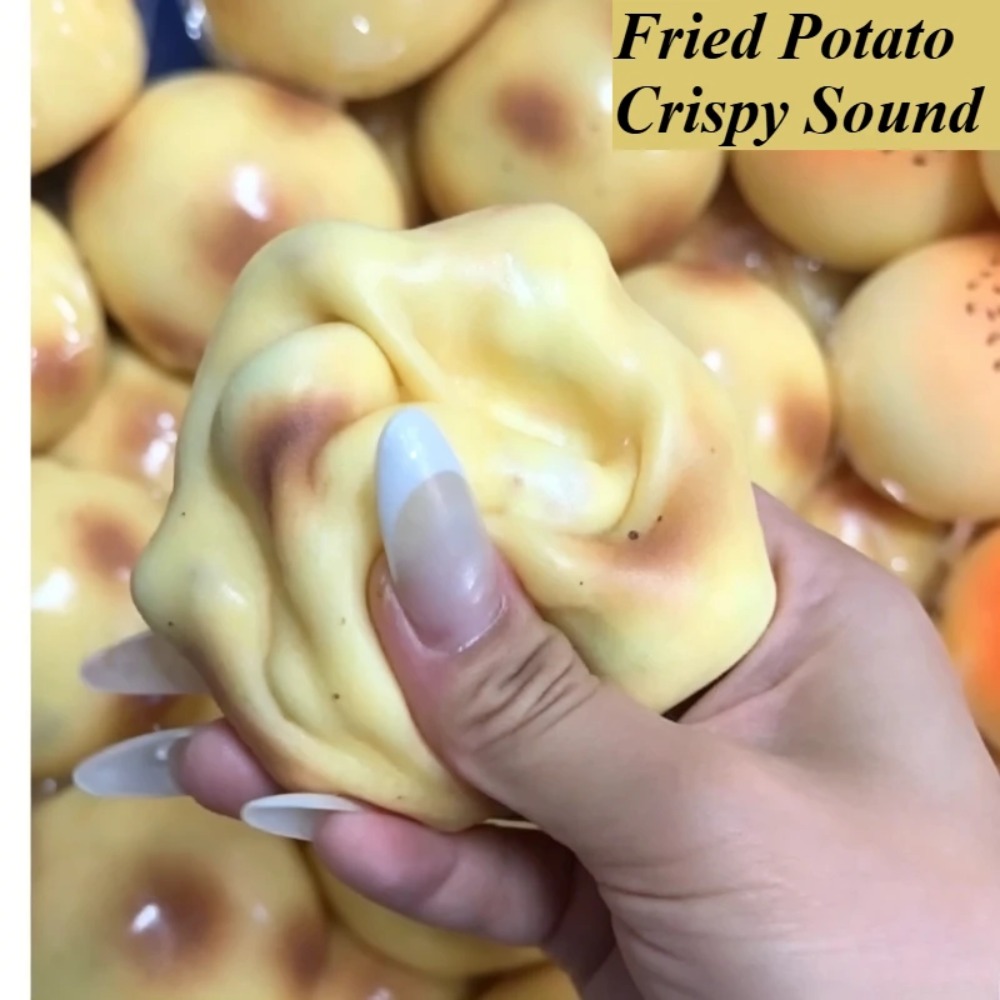 Party Games Gifts - Gefrituurde Aardappelvormige Squishy Speelgoed Knapperig Geluid