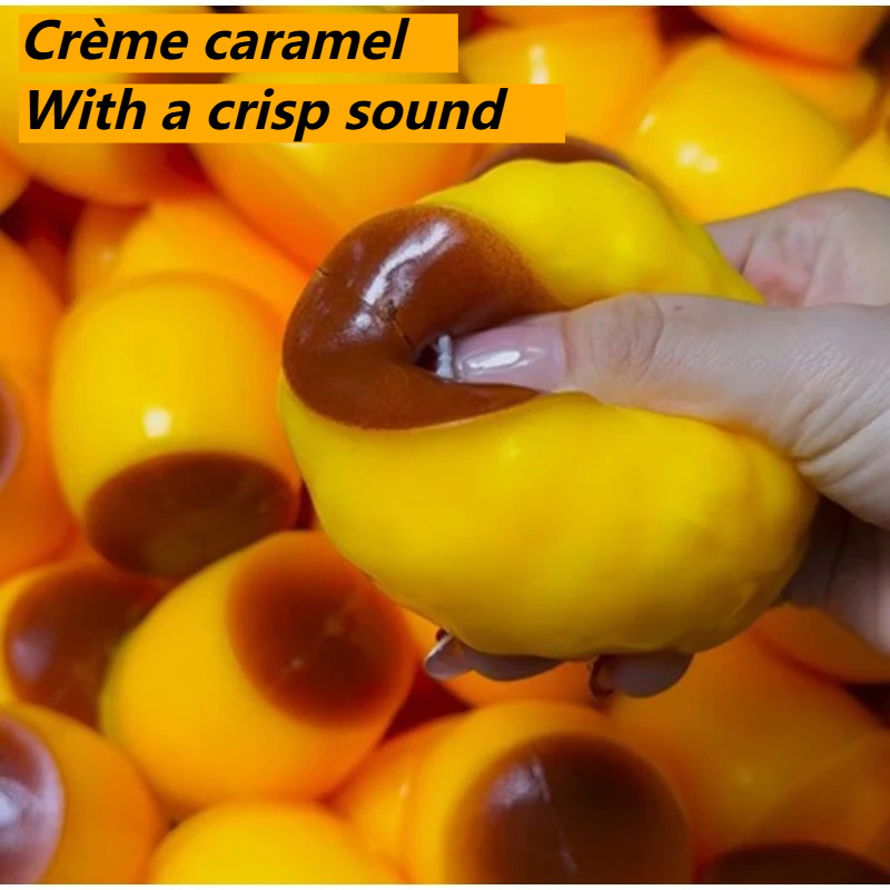 Party Games Gifts - //Crispy Sound Caramel Pudding Knijpspeelgoed Zelfgemaakt
