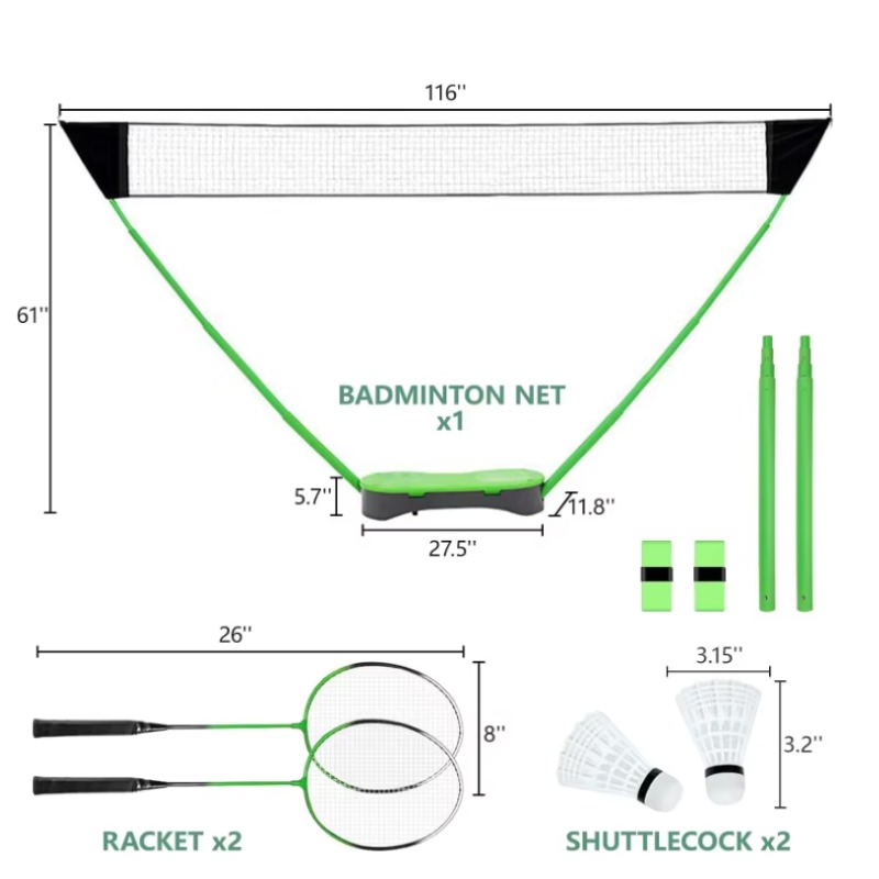 Hoogwaardige draagbare buitens - Badminton Set Garden recensie en prijs