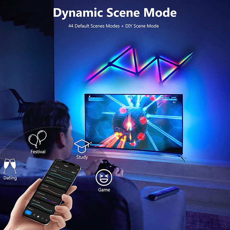 Slimme RGB-wandlamp, Bluetooth - Party Games Switch recensie en prijs