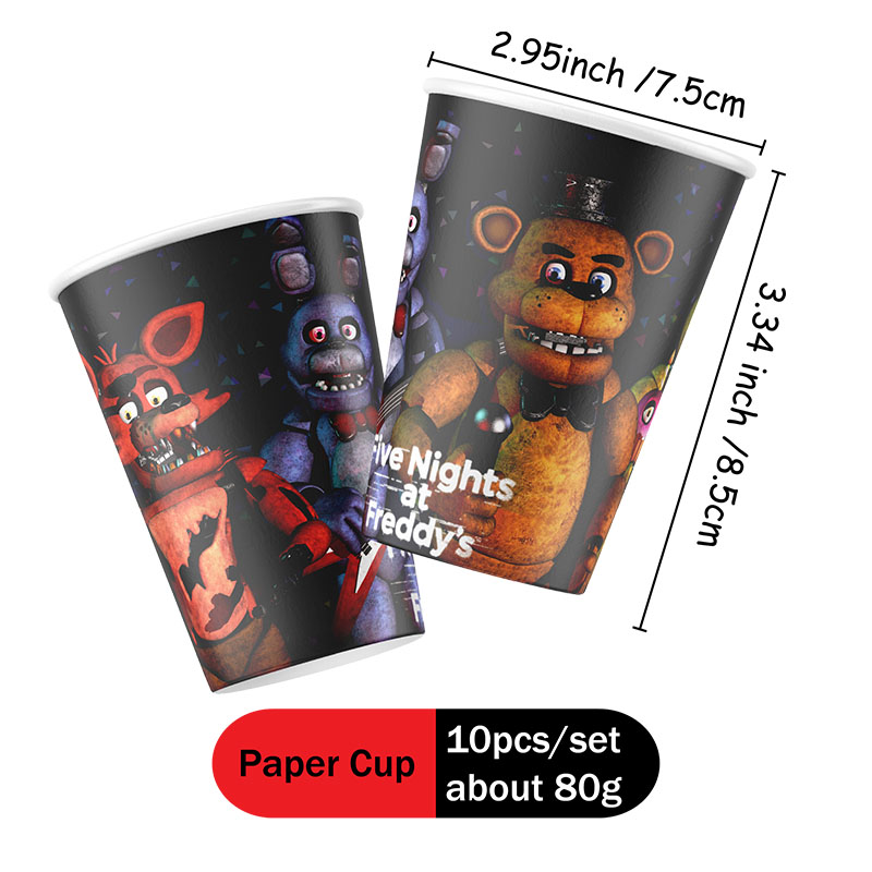 FNAF-thema papieren borden, be - Party Games At Christmas recensie en prijs